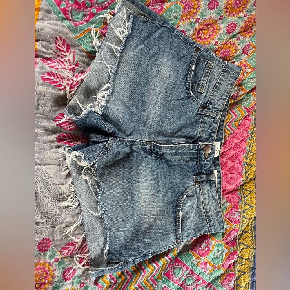 Cotton On Jean Shorts Distressed Frayed Hem